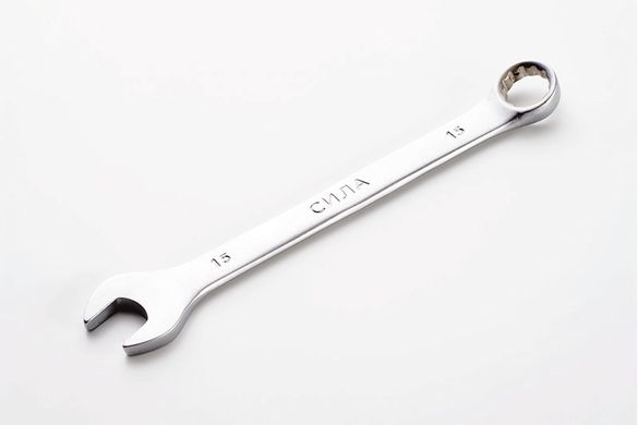 Ключ рожково - накидний CrV 15мм СИЛА